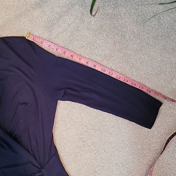 Karen Kane navy faux wrap dress - Picture 10 of 13